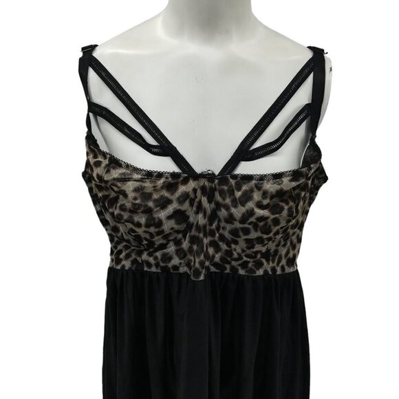 Torrid Leopard Print Underwire Sheer Nightie Negligee Size 2 Lingerie Strappy - Picture 7 of 16